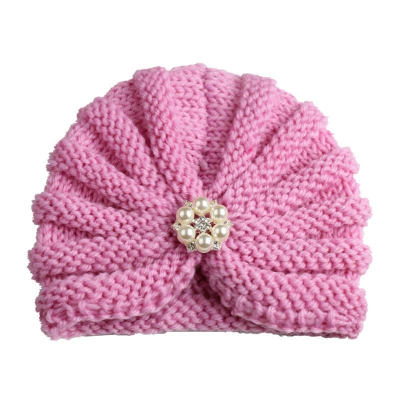Handmade Knitted Winter Baby Hat for Girls Candy Color Enfant Baby Beanie Turban Hats Newborn Baby Cap Stevvex