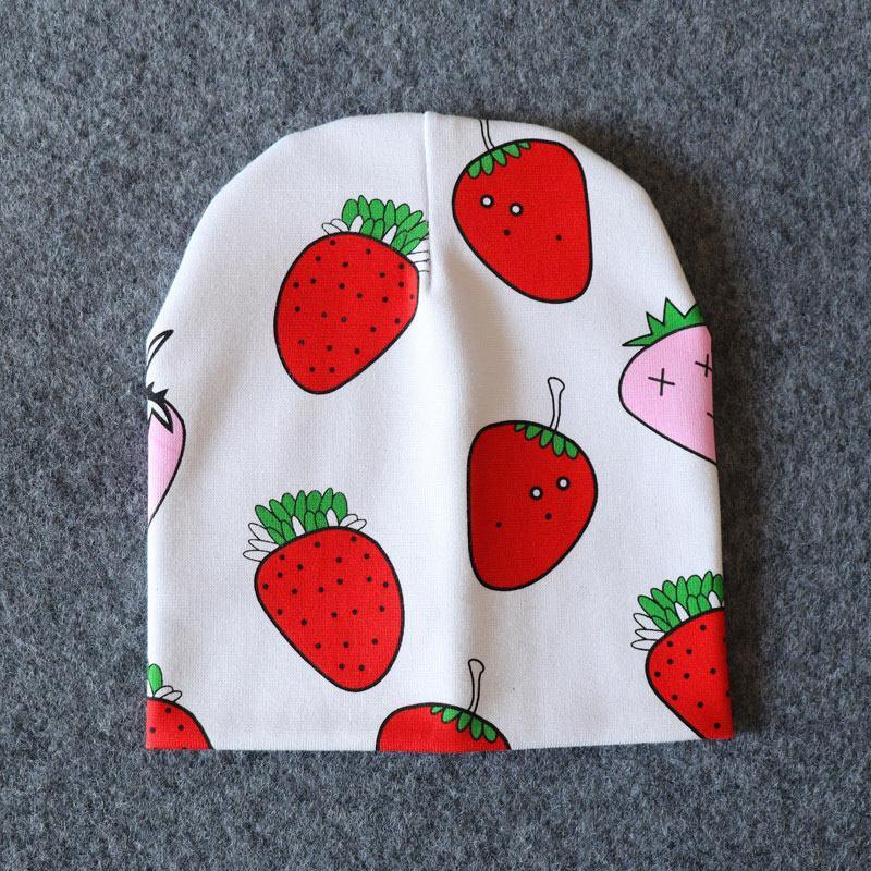 New Cotton Baby Cartoon Print Newborn Hat Elastic Toddler Infant Cap For Girls and Boys Kids Stevvex