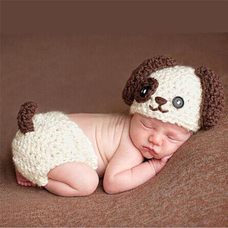 Knitting Baby Hat Newborn Photography Props Cute Children Pajamas Set For Girls And Boys Stevvex