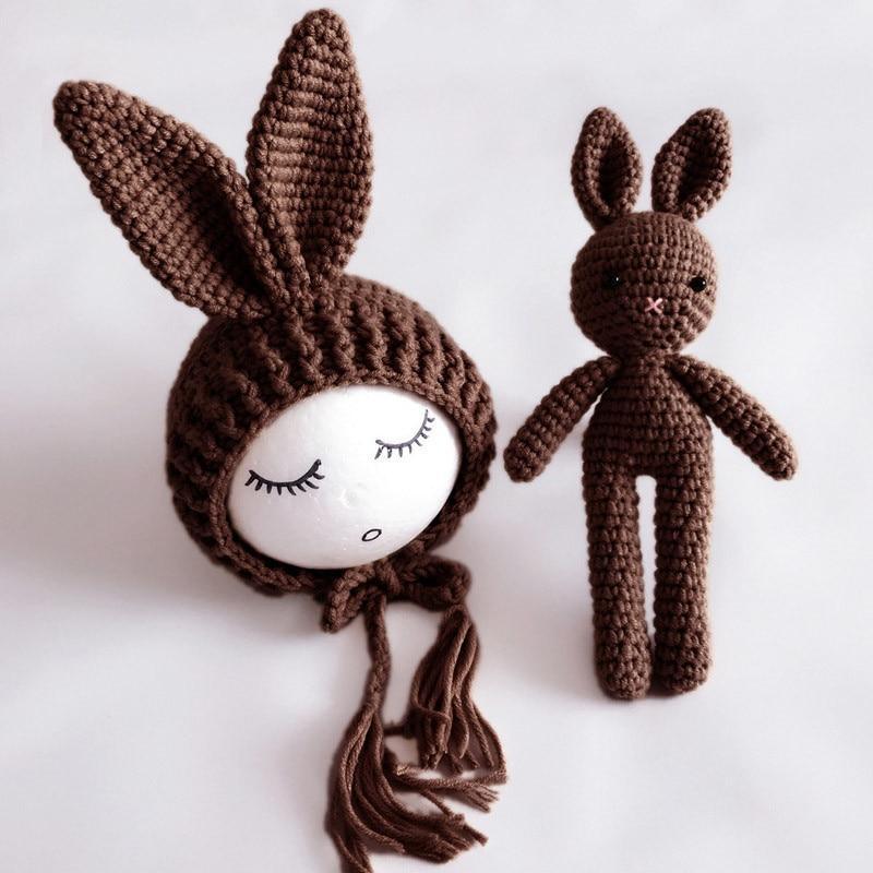 Modern Baby Cap Deer Design Handmade Crochet Deer Costume Set Knitted Hats And Toy For Girls and Boys Kids Stevvex