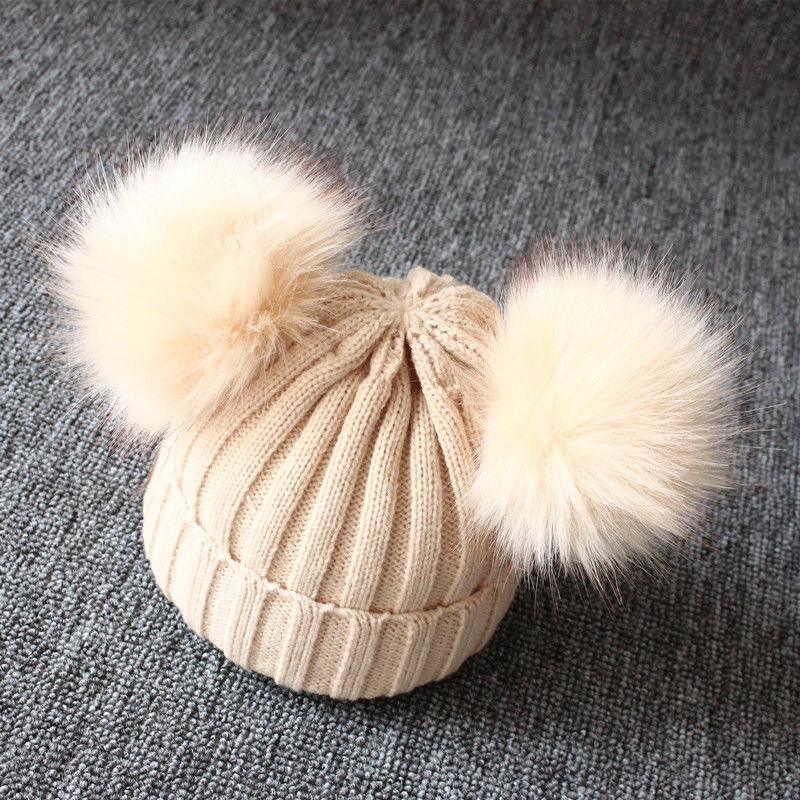 Trend Cute Newborn Baby Winter Warm Hats Infant Kids Girls Boys Knit Hat With Pompom Ball Beanie Caps For Girls Stevvex
