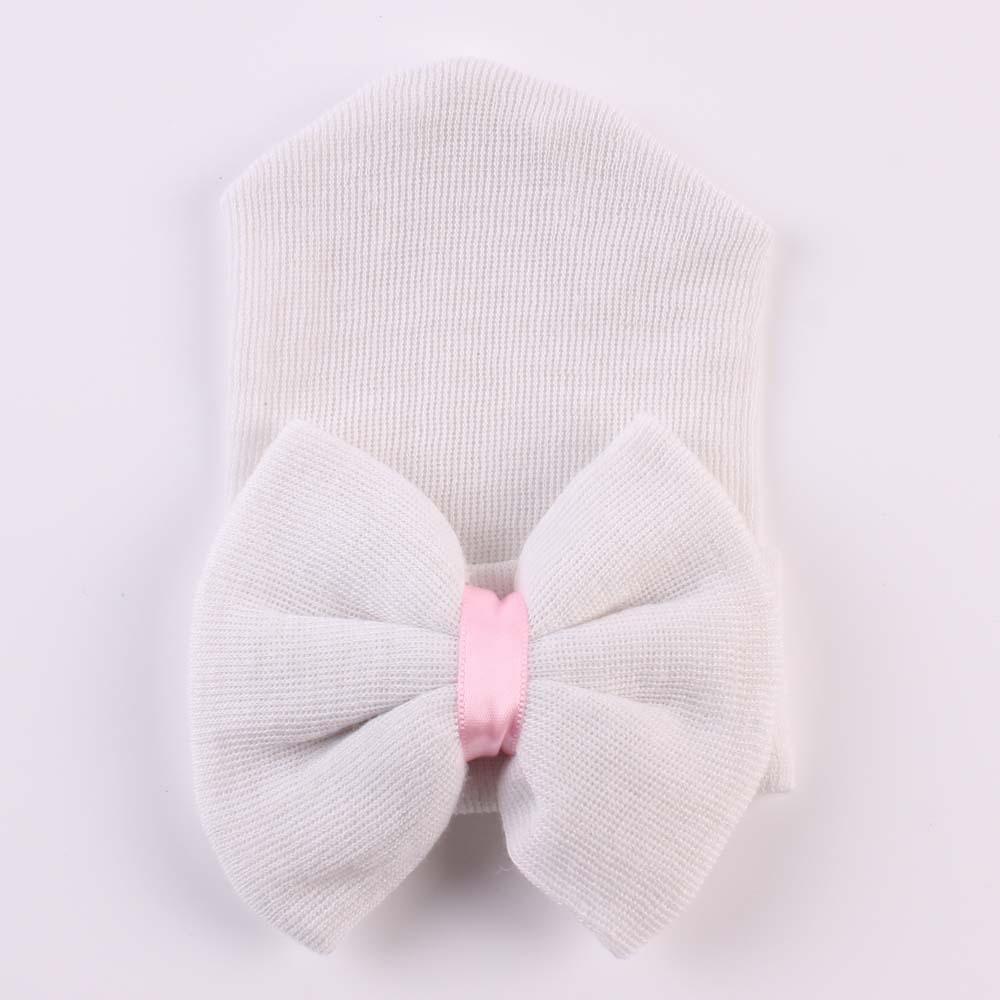 Newborn Baby Hat Baby Girls Bowknot Cap Warm Breathable Infant Cap With Big Bow In Modern Design For Baby Kids Stevvex
