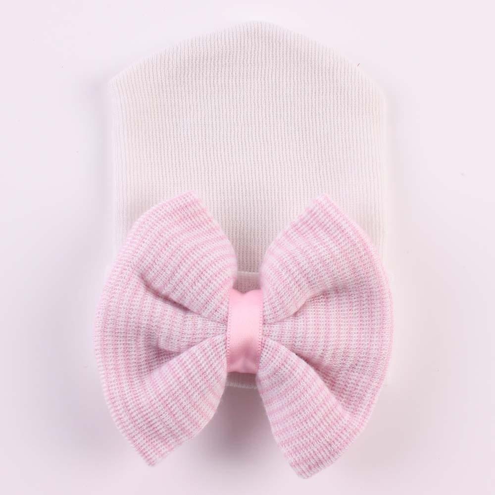 Newborn Baby Hat Baby Girls Bowknot Cap Warm Breathable Infant Cap With Big Bow In Modern Design For Baby Kids Stevvex