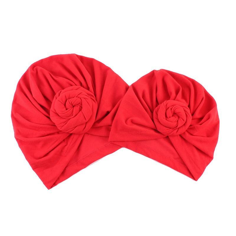 Modern Cotton Hat Handmade Baby Girls Turban Hats Twist Knot Women Caps For Mom And Daughter In Elegant Design Stevvex
