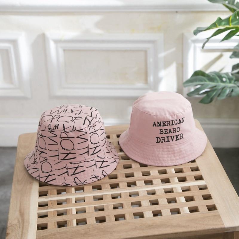 Children Summer Hat Double Sided Sun Caps For Boys And Girls Letter Printing Fisherman In Modern New Design Stevvex