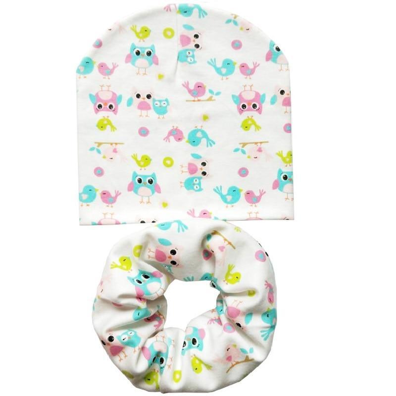 Modern Cartoon Cotton Baby Hat Winter Baby Girls Hat Newborn Boys Hats Kids Cap Scarf Set Children Beanies For Kids With Scarf Stevvex