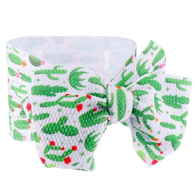 Handmade Bow Flowers Baby Headbands Printed Bowknot Elastic Baby Turban Newborn Hair Accessories For Baby Girls Stevvex