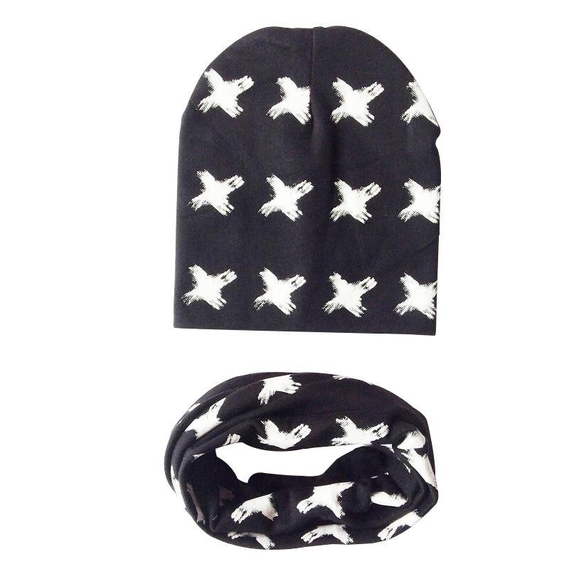 Modern Children Girls Cartoon Sheep Printing Cotton Hat and Scarf Animal Pattern Kids Caps Baby Beanie Stevvex