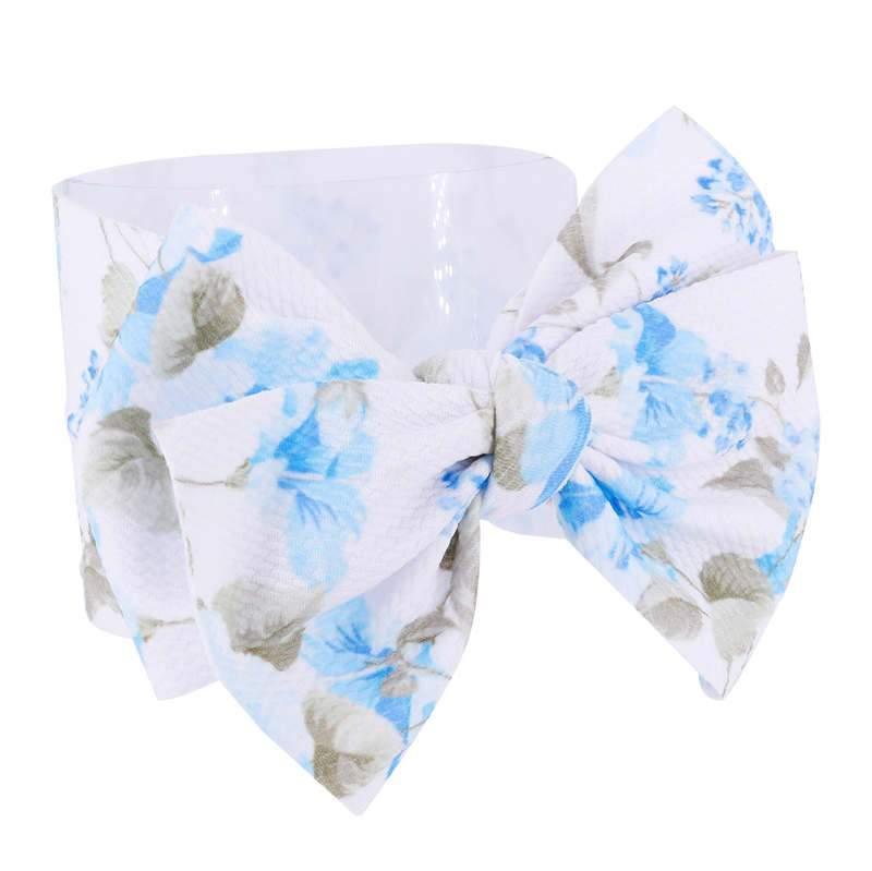 Handmade Bow Flowers Baby Headbands Printed Bowknot Elastic Baby Turban Newborn Hair Accessories For Baby Girls Stevvex