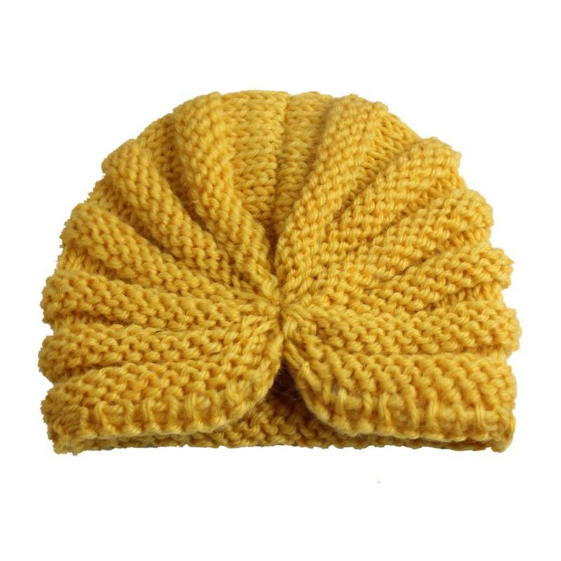 Handmade Knitted Winter Baby Hat for Girls Candy Color Enfant Baby Beanie Turban Hats Newborn Baby Cap Stevvex