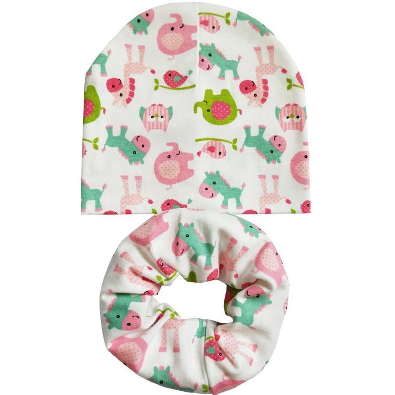 Modern Cartoon Cotton Baby Hat Winter Baby Girls Hat Newborn Boys Hats Kids Cap Scarf Set Children Beanies For Kids With Scarf Stevvex