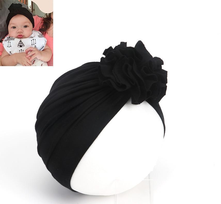 New Fashion Elegant Flower Baby Hat Newborn Elastic Baby Turban Hats for Girls In Modern Design Stevvex