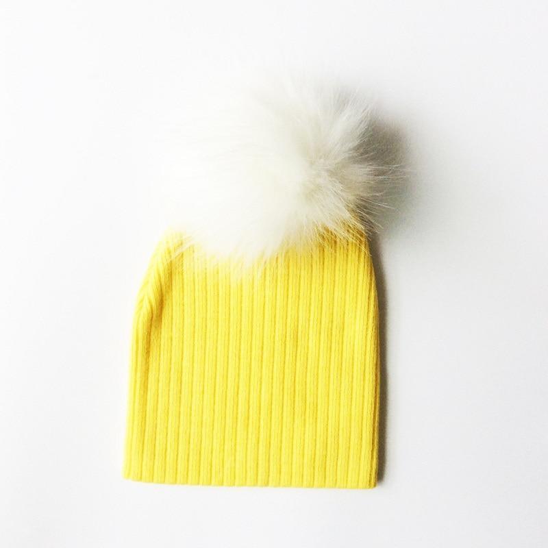 Trend New Winter Children Boy Girl Crochet Artificial Pompom Hat Knitted Toddler Kids Caps With Pompon Baby Beanie For Girls and Boys Stevvex