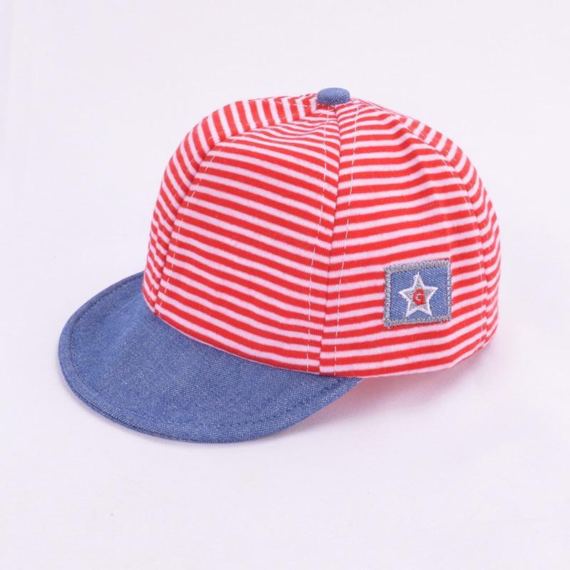 Cartoon Bear Baby Hat Cap Adjustable Baseball Cap Cute Striped Cotton Kids Sun Hat for Baby Boys Stevvex