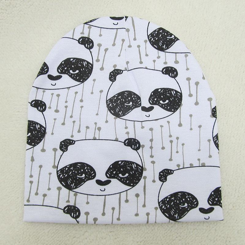 New Cotton Baby Cartoon Print Newborn Hat Elastic Toddler Infant Cap For Girls and Boys Kids Stevvex