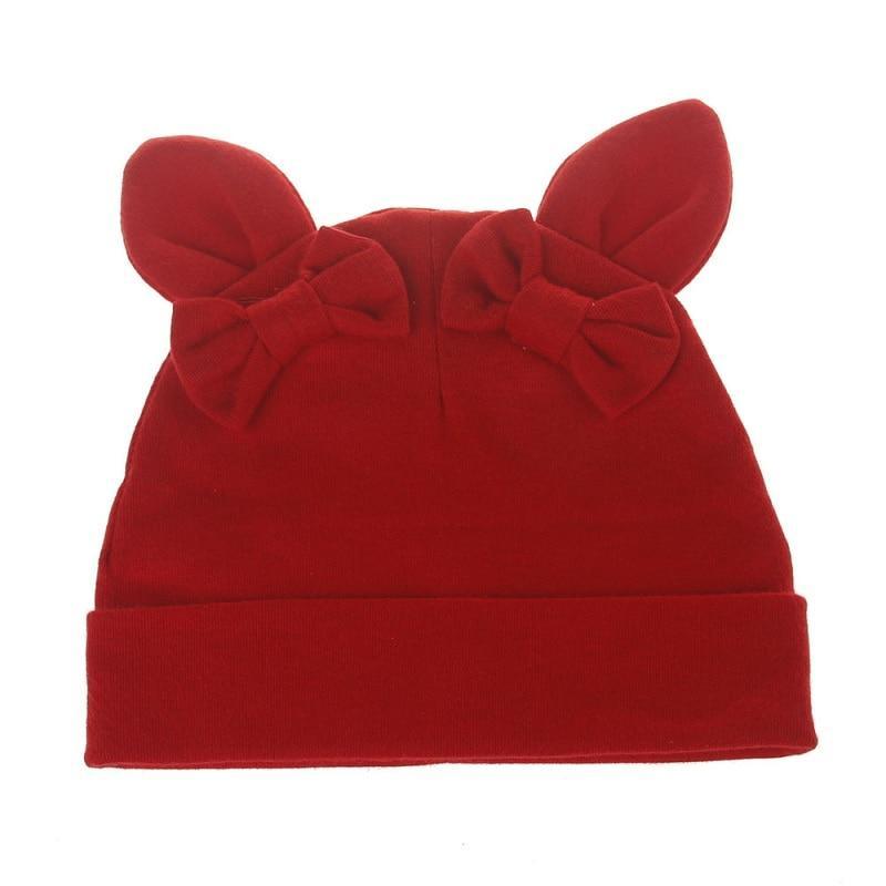 Baby Girl Hat Rabbit Ear Hat For Girls Cotton Bow Knot Children's Cap Toddler Kids Hats Cartoon Hats Stevvex