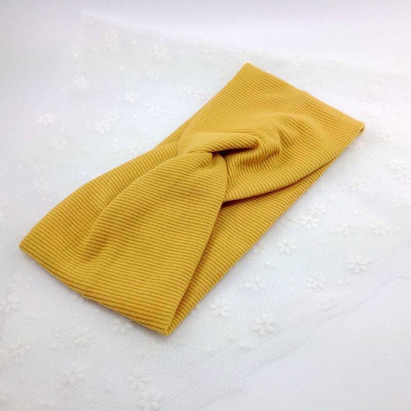 Handmade Modern Baby Headband Soft Elastic Cotton Baby Hat Solid Color Kids Cap Bonnet Knit Girls Hats Hairband Baby Accessories For Mother & Daughter Stevvex