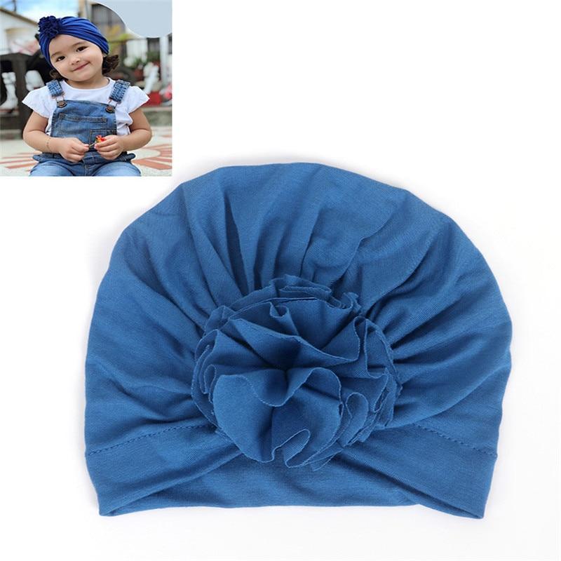 New Fashion Elegant Flower Baby Hat Newborn Elastic Baby Turban Hats for Girls In Modern Design Stevvex