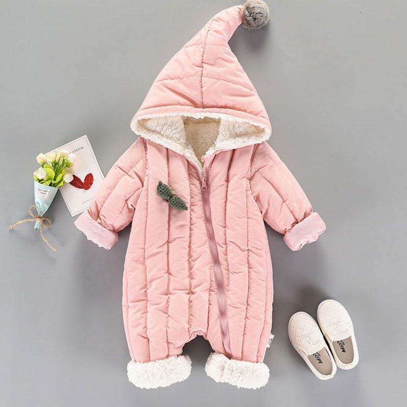 Newborn Infants Baby girls/boys Warm Hooded Jumpsuit Jacket Baby wear Clothing sets For Boys And Girls Winter Coat Jumpsuit in Several Sizes Stevvex