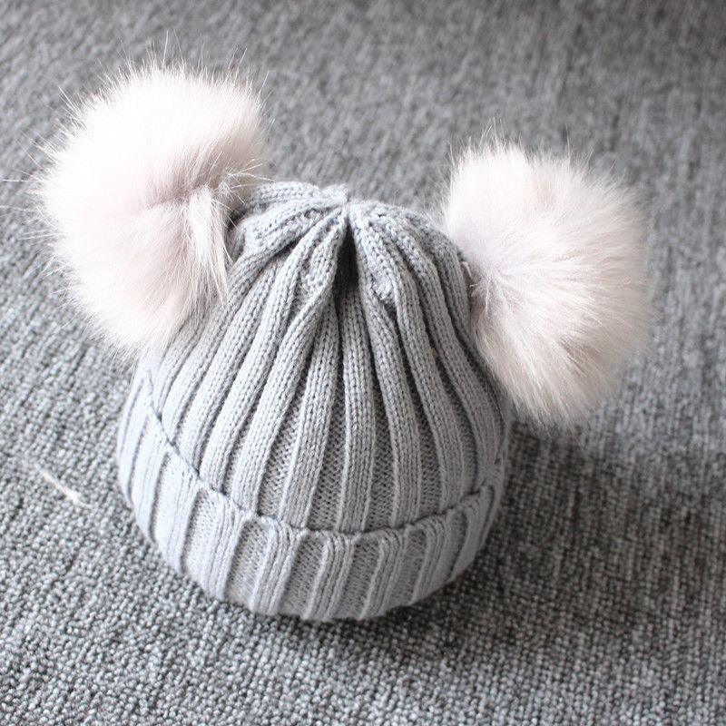Newborn Baby Kids Girls Winter Warm Knit Hat Ball Beanie Cap  Design Stevvex