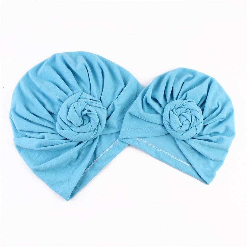 Modern Cotton Hat Handmade Baby Girls Turban Hats Twist Knot Women Caps For Mom And Daughter In Elegant Design Stevvex