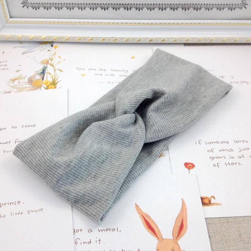 Handmade Modern Baby Headband Soft Elastic Cotton Baby Hat Solid Color Kids Cap Bonnet Knit Girls Hats Hairband Baby Accessories For Mother & Daughter Stevvex