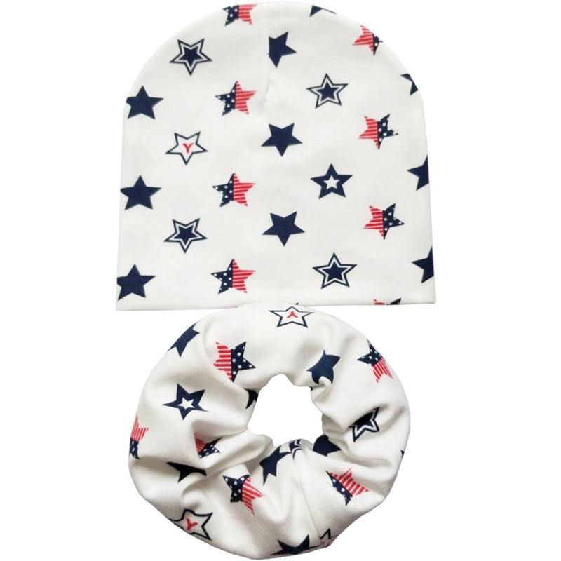 Modern Cartoon Cotton Baby Hat Winter Baby Girls Hat Newborn Boys Hats Kids Cap Scarf Set Children Beanies For Kids With Scarf Stevvex