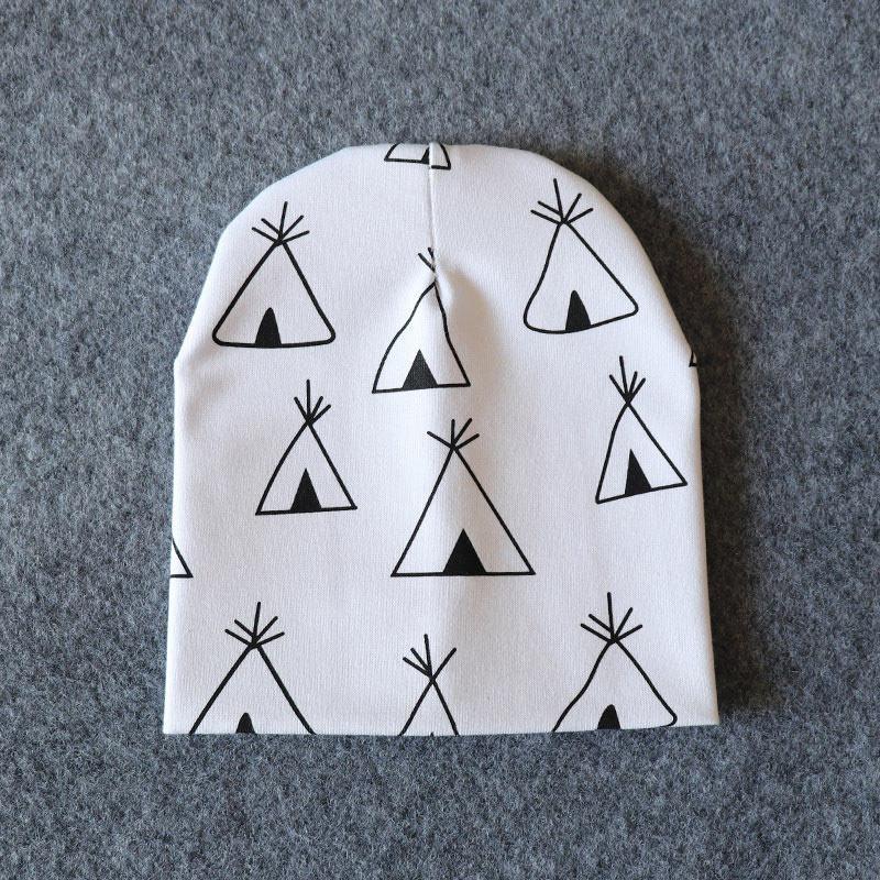 New Cotton Baby Cartoon Print Newborn Hat Elastic Toddler Infant Cap For Girls and Boys Kids Stevvex