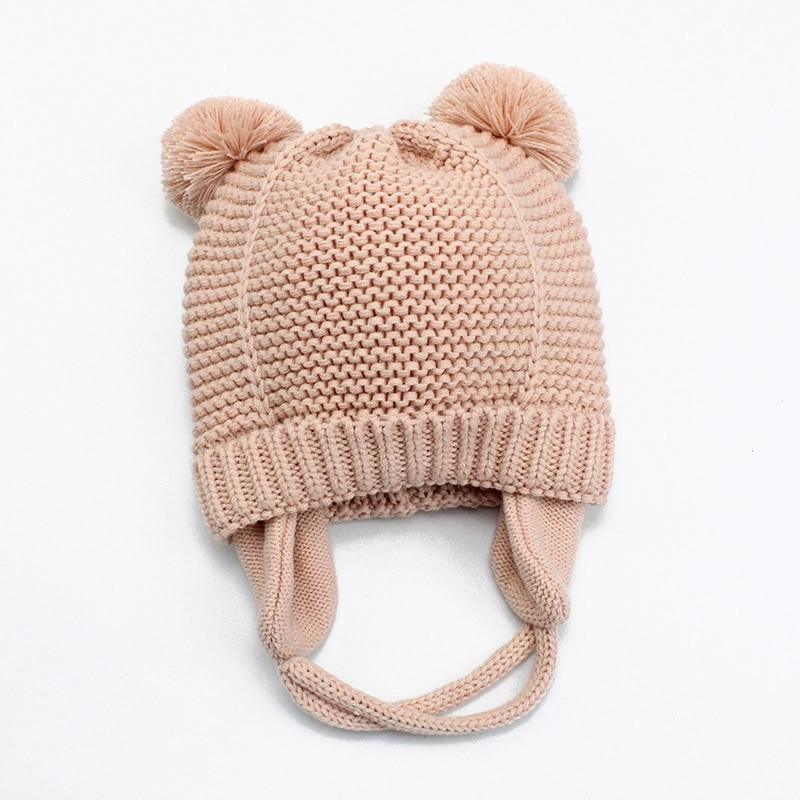 Modern Elegant Baby Knitted Pompom Cap Thick Warm Winter Ear Warm Kids Hat For Boys and Girls For Winter Cap Stevvex