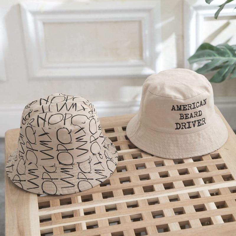 Children Summer Hat Double Sided Sun Caps For Boys And Girls Letter Printing Fisherman In Modern New Design Stevvex