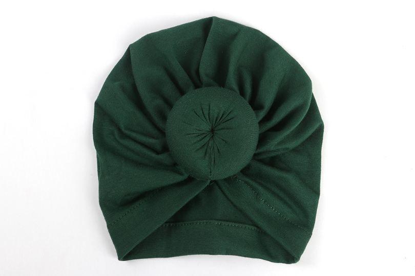 Newborn Toddler Baby Girl Turban Cotton Beanie Hat Warm Soft Cap Solid Knot Soft Wrap In Modern Style Stevvex