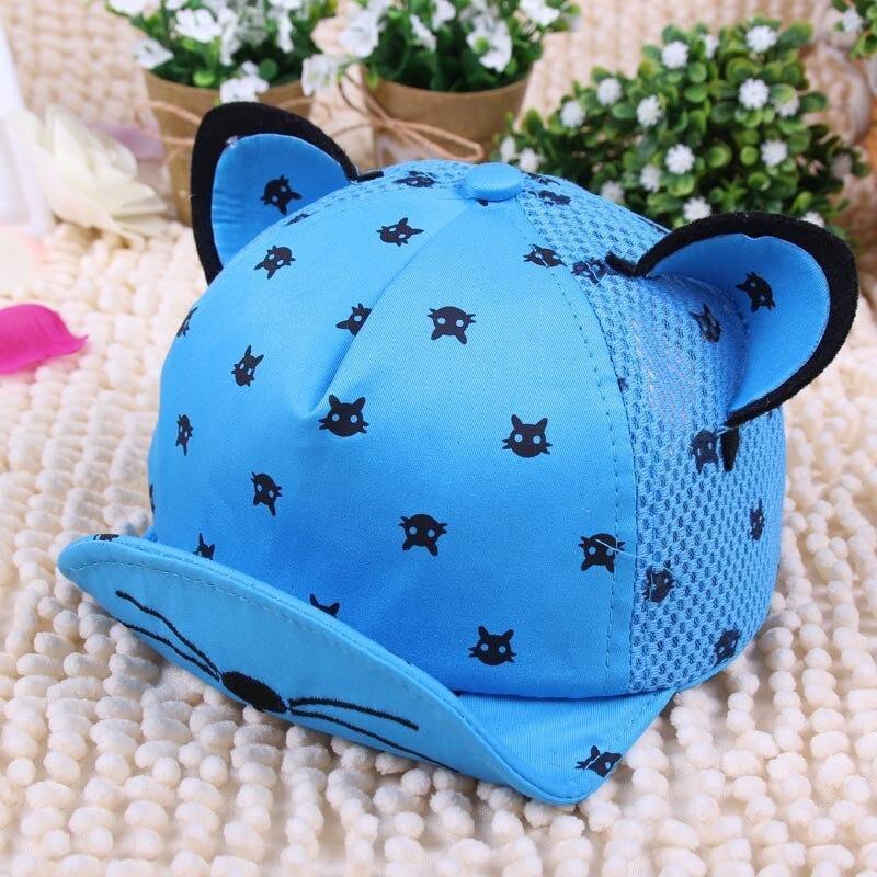 Modern fashion Cute Baby Caps Cute Ear For Baby Girl/Boy Beach Sun Hats Children with Adjustable Snapback Hat For Kids Stevvex