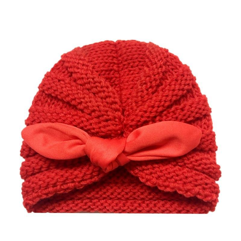 Handmade Knitted Winter Baby Hat for Girls Candy Color Enfant Baby Beanie Turban Hats Newborn Baby Cap Stevvex