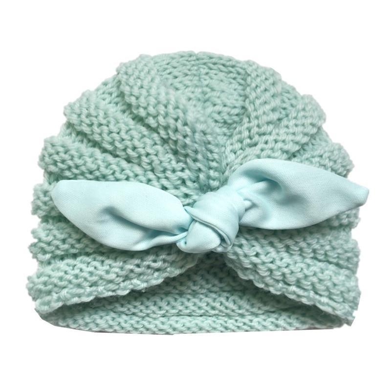 Handmade Knitted Winter Baby Hat for Girls Candy Color Enfant Baby Beanie Turban Hats Newborn Baby Cap Stevvex