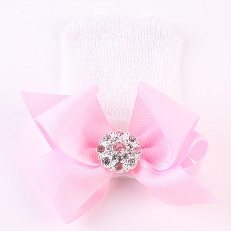 Cute Newest Newborn Baby Girl Comfy Bowknot Cap Elegant Beanie Design Fashionable Babies  Hat Stevvex