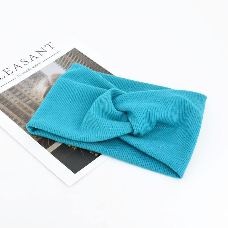 Handmade Modern Baby Headband Soft Elastic Cotton Baby Hat Solid Color Kids Cap Bonnet Knit Girls Hats Hairband Baby Accessories For Mother & Daughter Stevvex