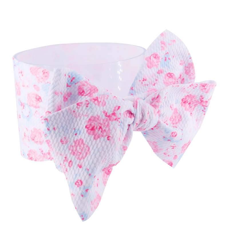 Handmade Bow Flowers Baby Headbands Printed Bowknot Elastic Baby Turban Newborn Hair Accessories For Baby Girls Stevvex