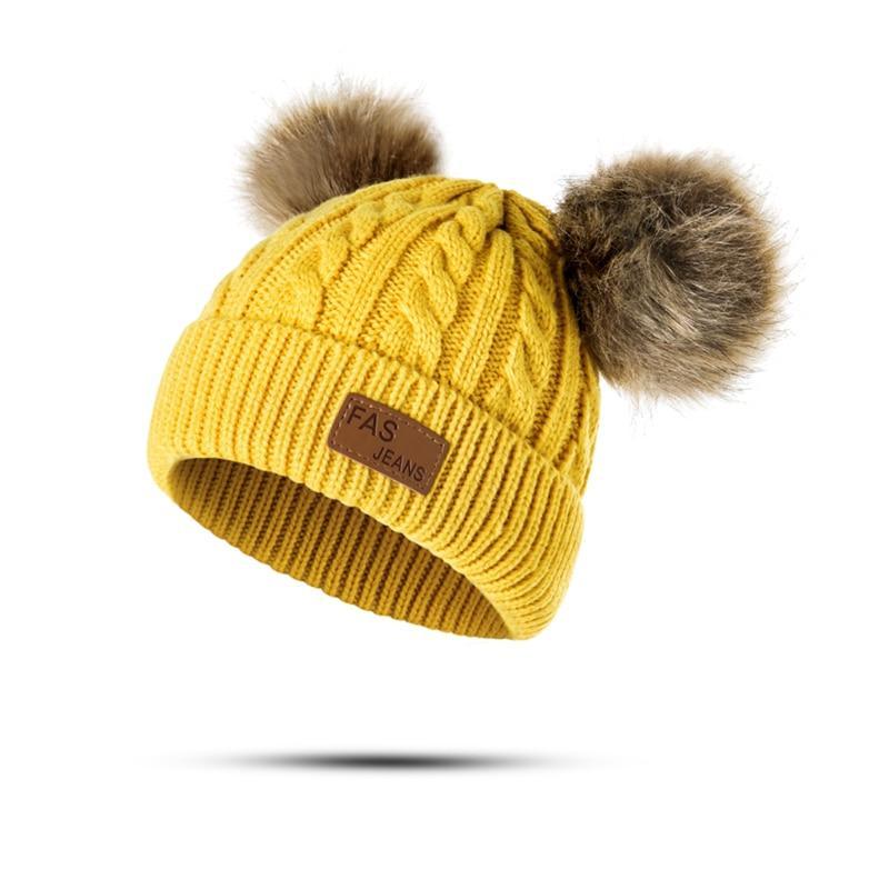 Luxury Baby Hat Pompon Hat Knitted Cute Cap For Girls & Boys Casual Solid Color Girls Baby Style In Great New Modern Trend Design Stevvex