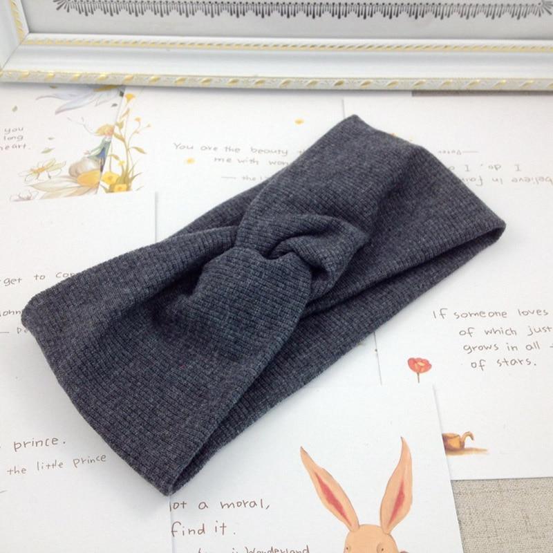 Handmade Modern Baby Headband Soft Elastic Cotton Baby Hat Solid Color Kids Cap Bonnet Knit Girls Hats Hairband Baby Accessories For Mother & Daughter Stevvex