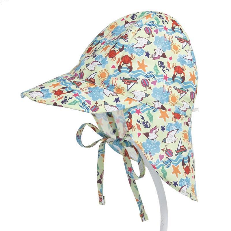 Baby Adjustable Sun Travel Beach Caps Summer Swimming Hat for Boys Girls Kids Sun Hat In Modern Design Stevvex