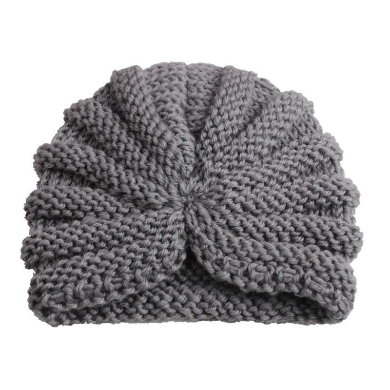 Handmade Knitted Winter Baby Hat for Girls Candy Color Enfant Baby Beanie Turban Hats Newborn Baby Cap Stevvex