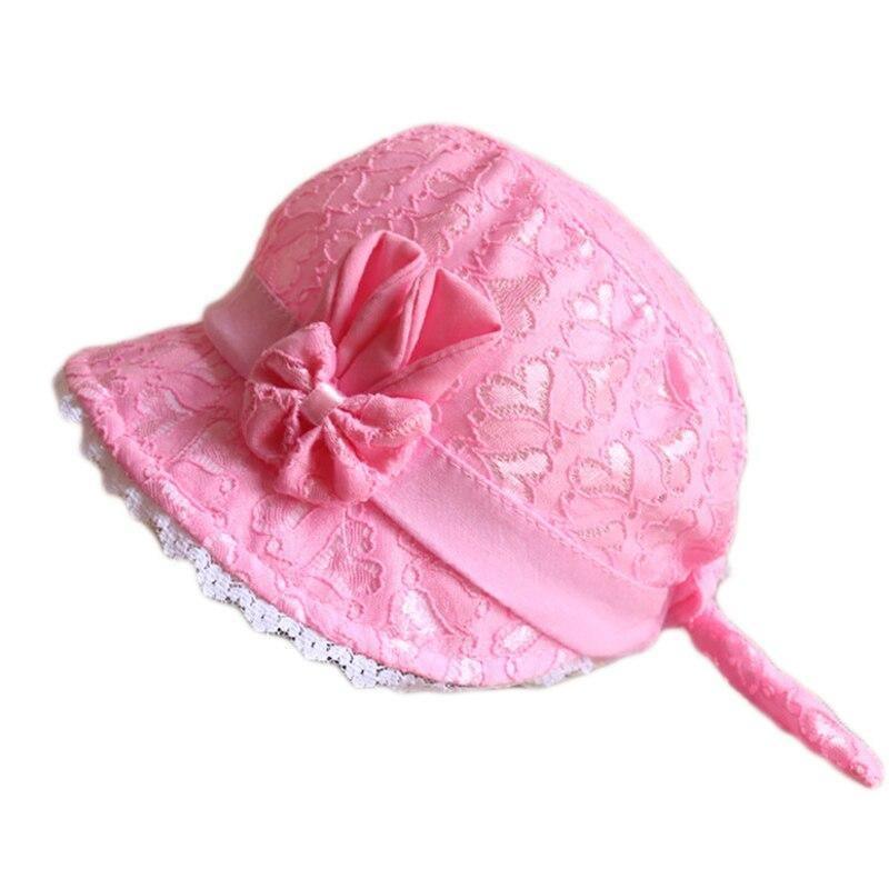 Baby Girl Summer Outdoor Beach Floral  Lovely Lace Princess  Bucket Sun Hat For Girls Stevvex