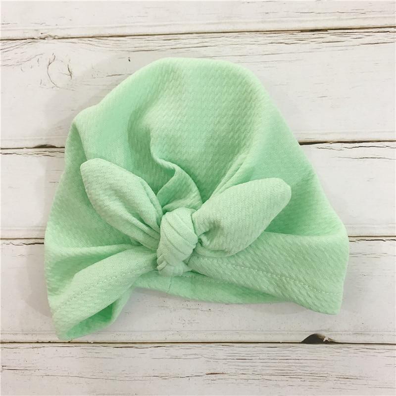Handmade Baby Hats Rabbit Ears for Infant Children Baby Girls Boho Hat Beanie Scarf Turban Head Wrap Cap For Girls Baby Stevvex