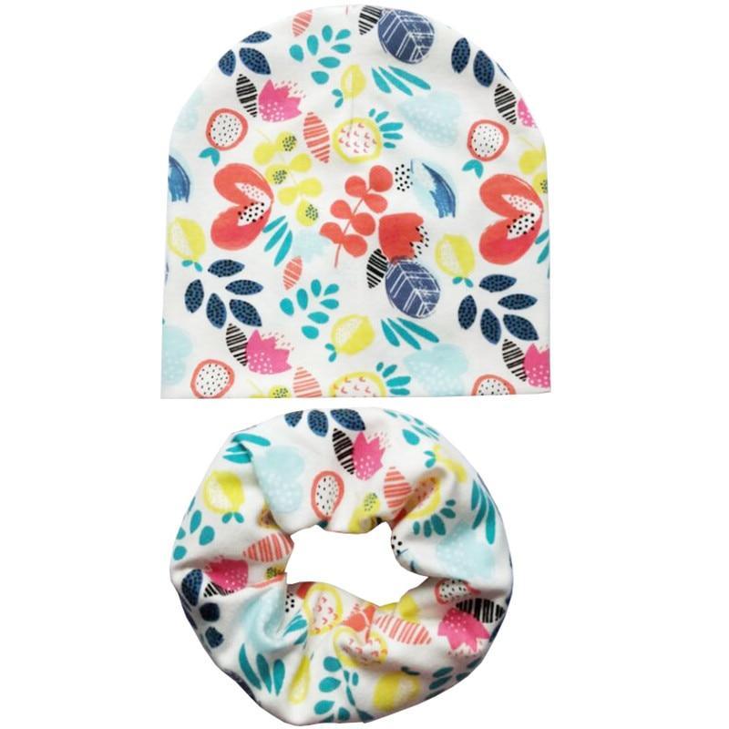 Modern Cartoon Cotton Baby Hat Winter Baby Girls Hat Newborn Boys Hats Kids Cap Scarf Set Children Beanies For Kids With Scarf Stevvex