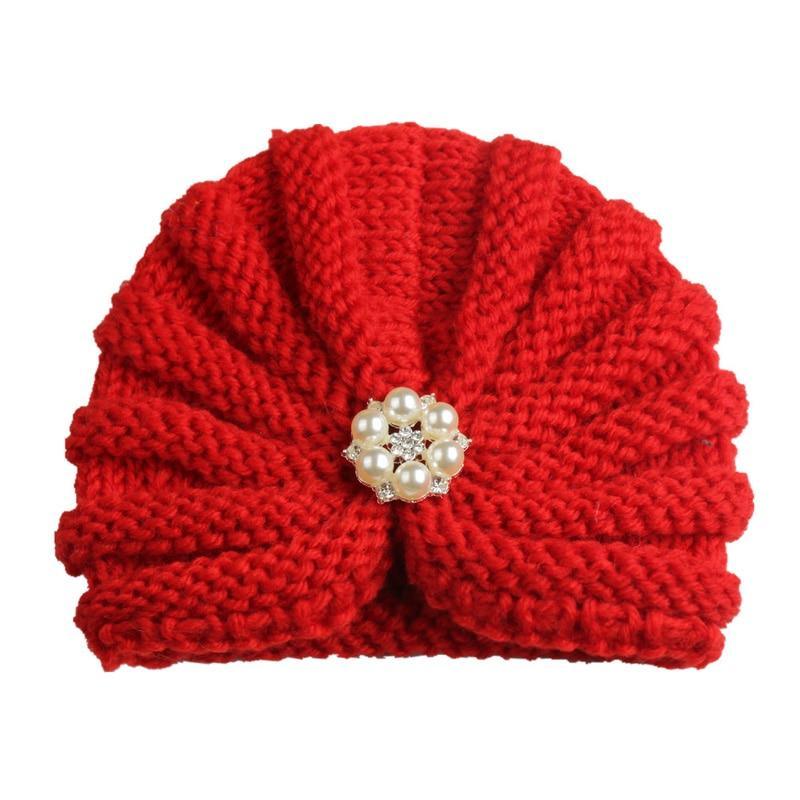 Handmade Knitted Winter Baby Hat for Girls Candy Color Enfant Baby Beanie Turban Hats Newborn Baby Cap Stevvex