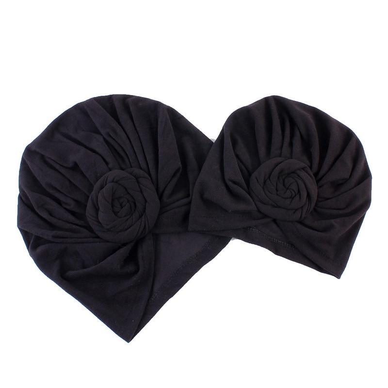 Modern Cotton Hat Handmade Baby Girls Turban Hats Twist Knot Women Caps For Mom And Daughter In Elegant Design Stevvex