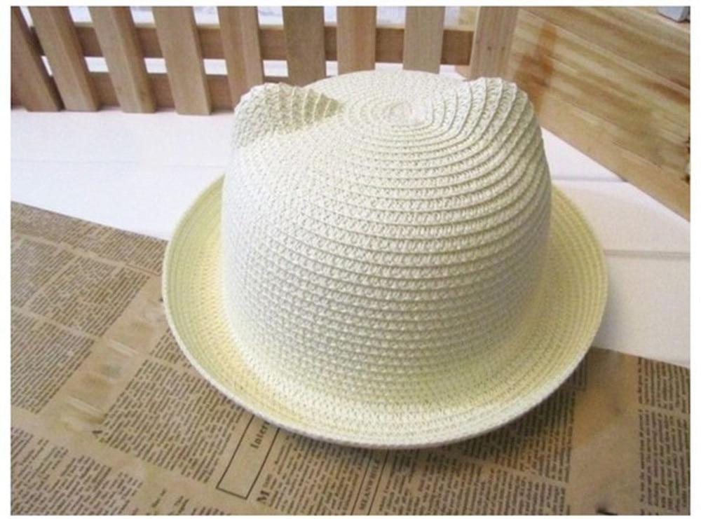 Elegant Summer Baby Hat Cap Children Breathable Straw Hat Kids For Boys and Girls Hats With cat ears Stevvex