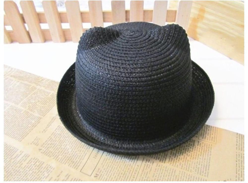 Elegant Summer Baby Hat Cap Children Breathable Straw Hat Kids For Boys and Girls Hats With cat ears Stevvex