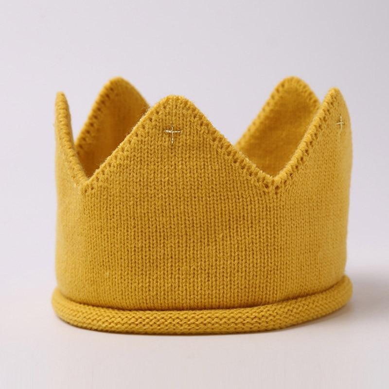 Crown Baby Hat Photography Props Knit Newborn Baby Girl Boy Hat Turban Infant Toddler Beanie Cap For Kids Stevvex