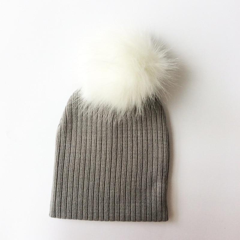 Trend New Winter Children Boy Girl Crochet Artificial Pompom Hat Knitted Toddler Kids Caps With Pompon Baby Beanie For Girls and Boys Stevvex